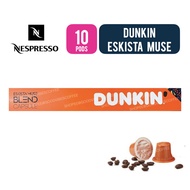 dunkin donuts coffee NESPRESSO Dunkin Eskista Muse Blend Capsules Pods - Dunkin Donut