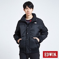 EDWIN 潮流機能 軍裝羽絨外套-男-黑色