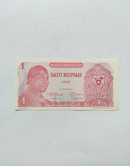 Bkn Mainan uang kuno 1 rupiah sudirman uang lawas uang jadul rp1 tahun 1968 asli untuk mahar nikah