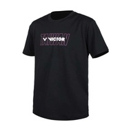 VICTOR 男-台灣短袖T恤-台灣製 吸濕排汗 涼感 慢跑 上衣 勝利 T-2108CI 黑紫白