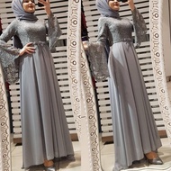 MEDUSA MAXY WD Kain Maxmara Mix Brokat / Baju Gamis Wanita Terbaru 2021 / Dress Wanita Terbaru / Baju Pesta Wanita Muslim