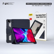 เคสไอแพด FOX รุ่น Three Flipping Magnet Armor Shield Case สำหรับ iPad สีกรม
