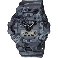 【CASIO 卡西歐】G-SHOCK 迷彩潮流雙顯手錶(GA-700CM-8A)