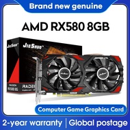 JIESHUO RX 580 8G For GDDR5 GPU RX 580 8GB 256Bit 2048SP Computer GPU RX580 8G Play Game