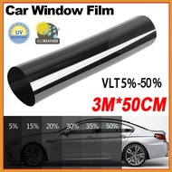 【Local Stock】50cm X 3m VLT Car Window Film Sun Shade DIY Magic Tinted Films for Car UV Protector Foils Sticker Block Su