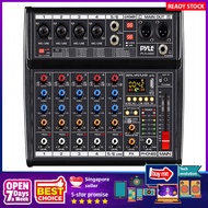 [sgstock] Pyle Professional Bluetooth DJ Audio Mixer - 6 - Channel DJ Controller Sound Mixer w/DSP 16 Preset Effects, US