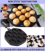 Takoyaki Japanese 12 Holes Non Slip Maker / Waffle Pan Takoyaki Non-stick Pan - NON STICK TAKOYAKI PAN / ALUMINIUM WITH NON-STICK LAYER SURFACE / APPLICABLE FOR GAS STOVE