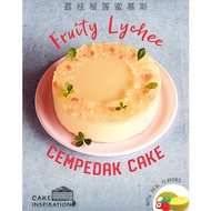 [ Cakeinspiration ] Cempedak ( Jackfruit ) with Fruity Lychee Cake - real fruit flavour - 6 inch