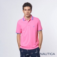 Nautica 機能型超彈力短袖POLO衫-粉