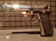Blank แบลงค์กัน M92 fs ปืนสุดคลาสสิคยุค 90 หรือที่เรียกขานกันว่า   ปืนพระเอก   ต้นตำรับจากอิตาลี 9 mm PAK สีเงินเงา สวย ดุ ดิบ คลาสสิค Made in Italy