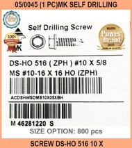 05/0045 (1 Pc)mk Self Drilling Screw Ds-ho 516 10 X 5/8 / Skru Besi Bumbung/ Skru Besi Kekuda/ Hex Head/ C Channel