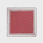 COACH C LOGO方形絲巾-紅