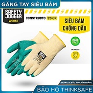 Găng tay đa dụng siêu bám Safety Jogger Constructo bao tay thoáng khí ôm tay sử dụng đa năng (màu vàng xanh