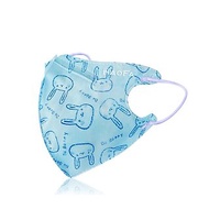 N95【HAOFA x BoBonny】3D 氣密型立體口罩 粉藍啵妮兔兒童款50片