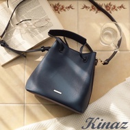 KINAZ 雙包型拼接手提斜背水桶包-迷霧暮藍-日耳曼小鎮系列