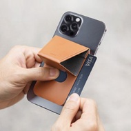LYFT 帶卡夾通用手機磁吸支架 支援MagSafe-棕