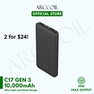 Arccoil Power Bank HARRIET  (1 for 1 Special) 10000 mAh Dual Port USB