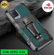Case Untuk Oppo A54 (6,51 INCH) Shockproof KickStand Clip Rugged Armor Hybrid Hard Thin Cover Case
