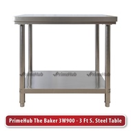 PrimeHub The Baker 3W900 - 3 Feet Stainless Steel Table