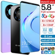 HUAWE Mate43 Plus 5G Telefon Murah Original Handphone 6GB+128GB Android 5.8-inch 4800mAh Large battery Cellphone Dual SIM Smart Phone GPS WIFIFree Shipping