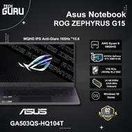 [พร้อมส่ง] โน๊ตบุค Notebook Asus ROG Zephyrus G15 GA503QS-HQ104T /AMD Ryzen95900HS/RTX3080/RAM16GBDDR4/SSD1TB  Asus , Notebook , โน๊ตบุ๊ค , Ryzen 9 5900HS , RTX 3080 , 15.6 , 300Hz , 1TB SSD , ROG , GA503QS , HQ104T , Eclipse Gray