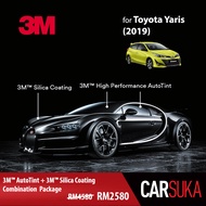 [3M Sedan Silver Package] 3M Autofilm Tint and 3M Silica Glass Coating for Toyota Yaris (2019), year 2019 - Present (Deposit Only)