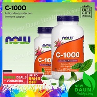 [Ready Stock KL+Free Gift] NOW FOODS C-1000 Sustained Release Vitamin C with Rose hips