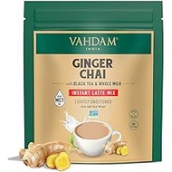 VAHDAM, Ginger Masala Instant Chai Latte powder (240g / 8.47oz) | INSTANT Chai Tea Powder Mix with Whole Milk Powder | Only 35 Calories Per Serving | 30 Servings