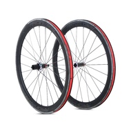 RS Carbon Fiber Road Bike Rim Brake Quick Release Wheelset 4 Bearing Straight-pull Colorful Hub 700C 50mm Wheels Rims