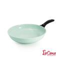 韓國LaCena 翡翠陶瓷不沾平底鍋28cm