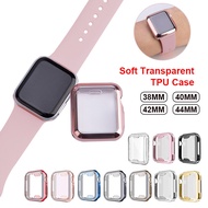 NEEKFOXเคสนาฬิกาApple Watchแบบบาง360,เคสSE 6 5 4 3 2 1 42มม. 38มม. อุปกรณ์ป้องกันหน้าจอTPUแบบใสนุ่มสำหรับI Watch 4 5 6 SE 44มม. 40มม.
