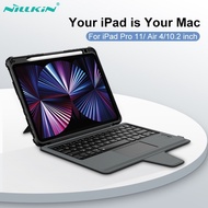 NILLKIN iPad Case with Keyboard 10.2'' - iPad 9th Generation Case with Keyboard (2021) Built-in Pencil Holder - iPad Case 9th Generation/8th Gen/7th - Black