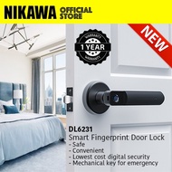 NIKAWA DL6231 Digital Leverset Lock with Fingerprint for Room Door / Office Door / Rented House / BTO / HDB