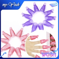 myyeah 5/10Pcs Nail Art Gel Polish Remover Soaker Cap Set Resuable Degreaser Finger Wrap Cleaner Soak Off Clip Manicure Pedicure Kit