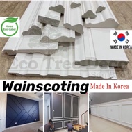 DIY PVC Wainscoting PVC 16 Jenis DIY Wainscoting DIY (Made In KOREA) Accent Wall  Batten Wall Chair Rail Skirting Wall