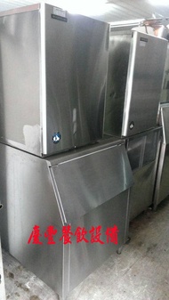 【慶豐餐飲設備】(二手500磅日本企鵝製冰機)飲料吧檯冰箱/製冰機/蛋糕櫃封口機/西餐爐