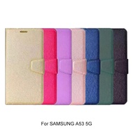 ALIVO SAMSUNG Galaxy A53 5G 蠶絲紋皮套黑色