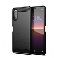 SONY Xperia 10 II 碳纖維拉絲紋防摔軟殼套