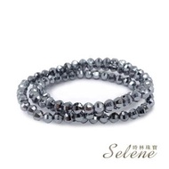 【Selene】鈦赫茲切角三圈能量手鍊(5-6mm)