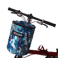 [Foldable Bike Basket] Thickened Waterproof Canvas Car Basket With Lid No Cover Front Rear Foldable Bicycle Hanging