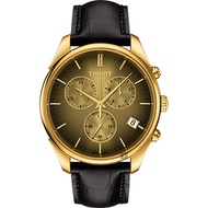 TISSOT天梭 18K金 Vintage 石英錶-金x黑/41mm T9204171629100