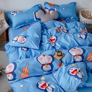 Cartoon Doraemon 4-IN-1 Bedding set Single/Queen/King giraffe FLAT bedsheet set