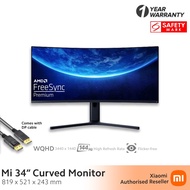 【Ready Stocks】Xiaomi Mi Curve Display 34-inch Gaming Monitor | WQHD |144Hz | Flicker Free AMD Freesync
