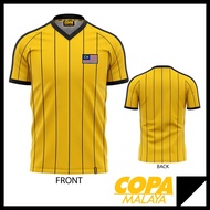 (READY STOCK) Jersi Bola Sepak Retro Malaysia 1983-1984 Yellow Football Shirt Harimau Copa Malaya Polyester Jersey