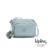 【KIPLING】歡樂繽紛藍雙層側背包-HUBEI