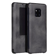 Fierre Shann爵士系列 HUAWEI Mate20 Pro智慧視窗手工皮套