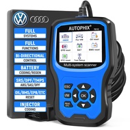 Car Code Reader for VW Audi Skoda Seat All Series, Enhanced AP7610 Full-Systems Diagnostic Scanner With Transmission EPB ABS SRS DPF TPMS Check Engine Oil Service &amp; Brake Pad Reset Tool [New Version]