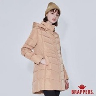 【BRAPPERS】女款 長版羽絨外套(橘)