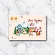 Christmas card And christmas wrapping gift
