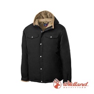 【Wildland 荒野】男 鵝絨防潑水極暖外套-黑色 0A62998-54(羽絨外套/羽絨衣/外套/衝鋒衣)